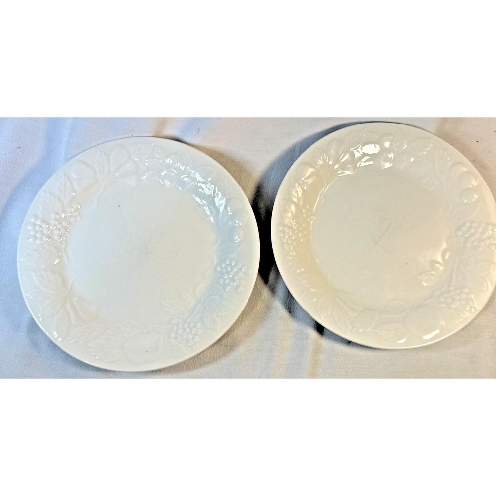 Fruit By Gibson Designs White Salad Plate 7 3/4" Set Of 2